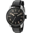 thumbnail image 1 of Nixon A9752051 Men's 'Safari' Quartz Stainless Steel and Black Leather Watch, 1 of 5