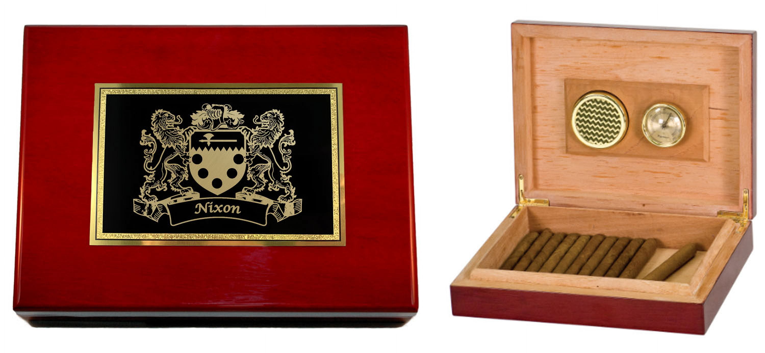 Nixon Irish Coat of Arms Humidor
