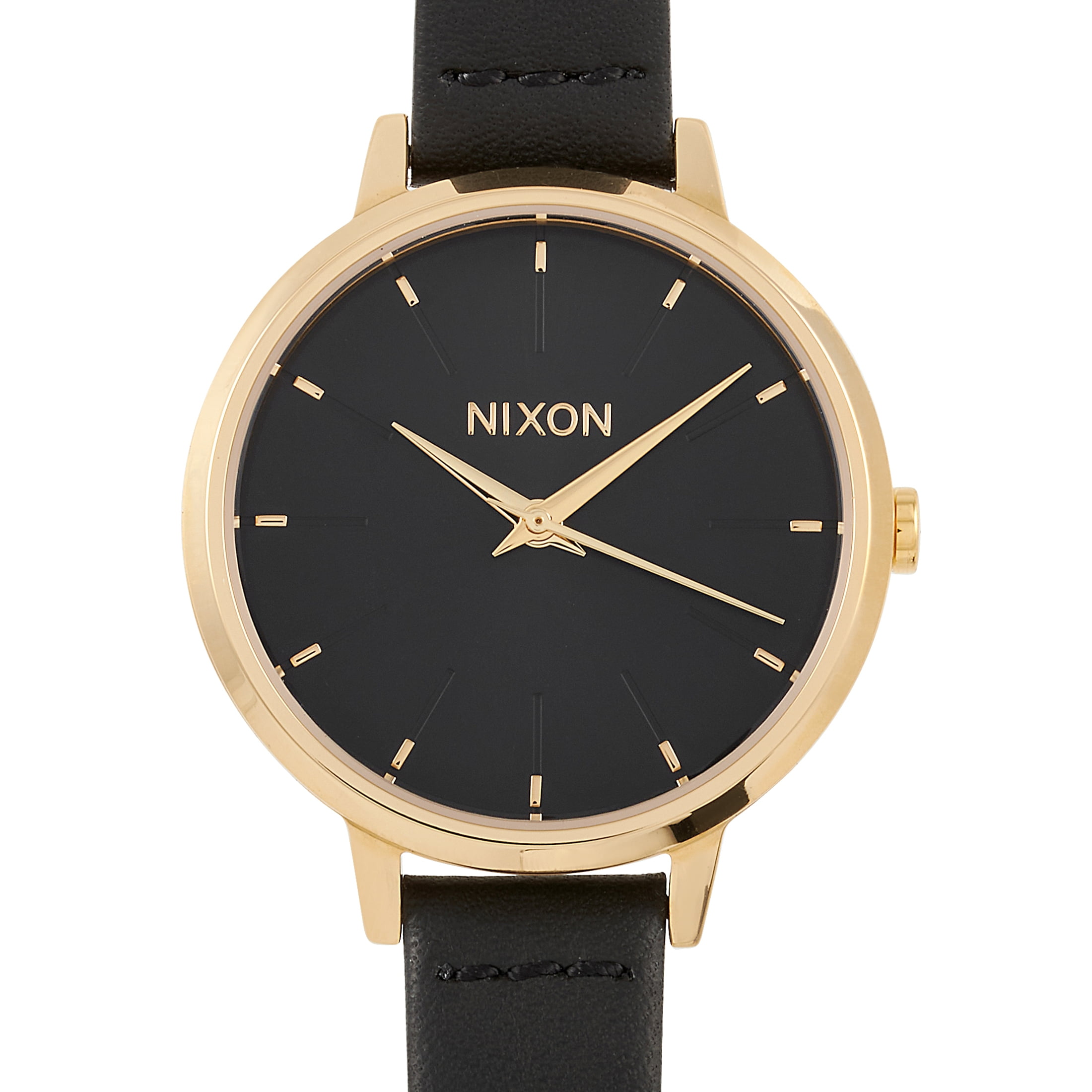 Nixon Medium Kensignton Leather 32mm Gold/Black Stainless Steel