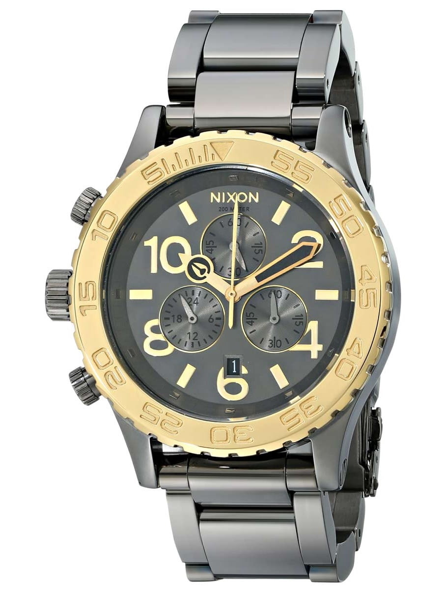 Nixon Men's A0371228 42-20 Chrono Lefty Gunmetal Dial Gunmetal IP
