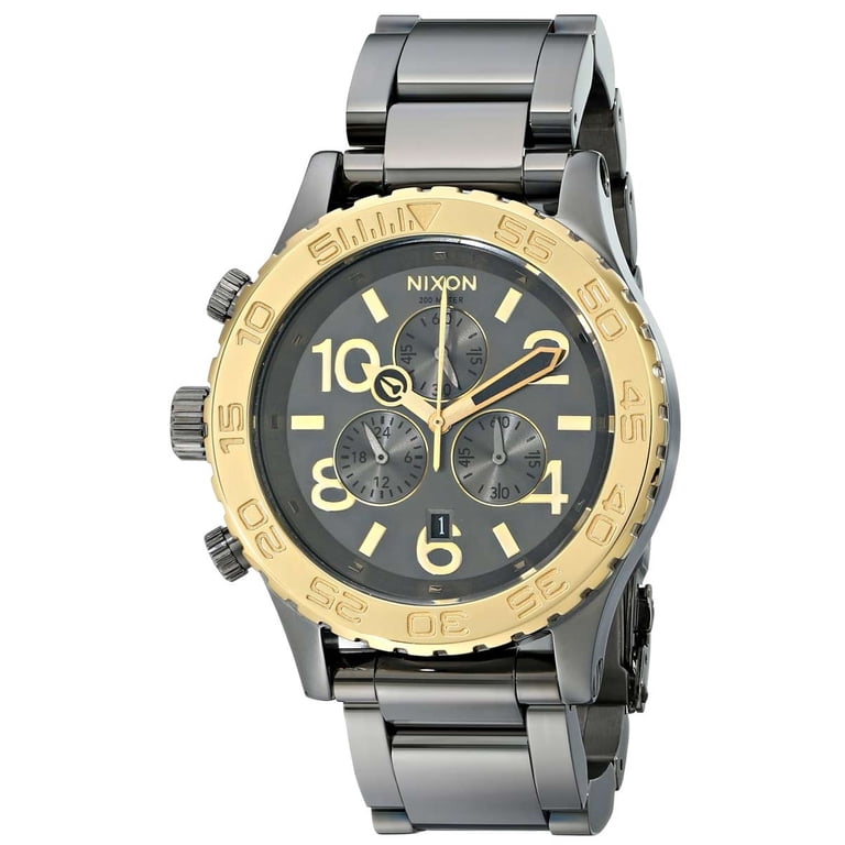 Nixon Men's A0371228 42-20 Chrono Lefty Gunmetal Dial Gunmetal IP