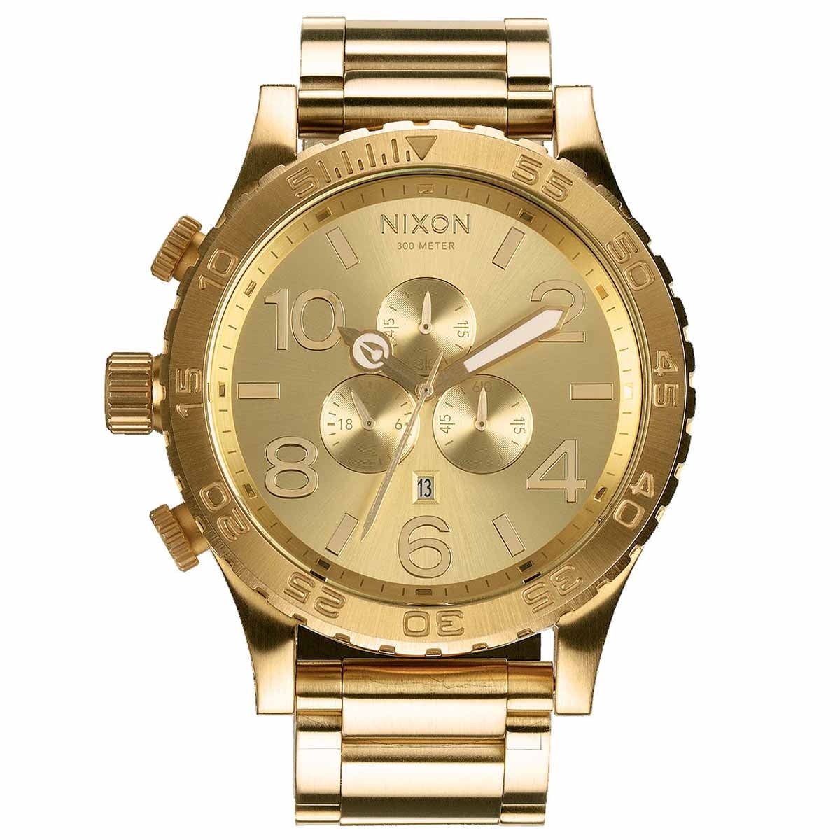 Nixon Men's A083502 51-30 Chrono Gold Dial Yellow Gold Steel