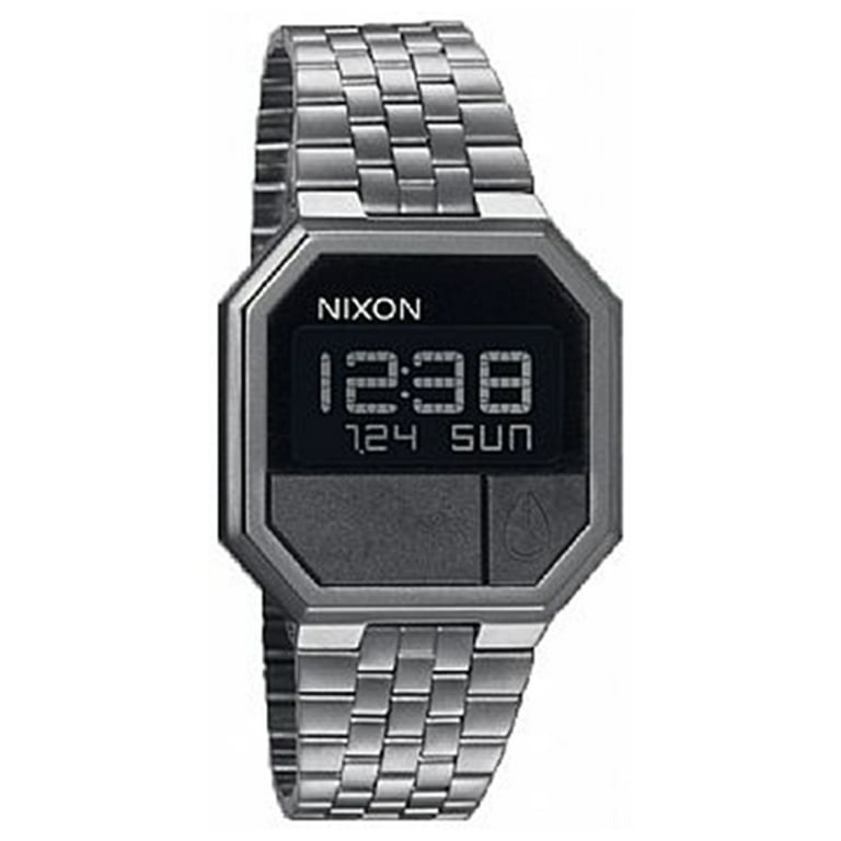 Nixon Men's A158680 Re-Run Stainless Steel Black Dial Digital