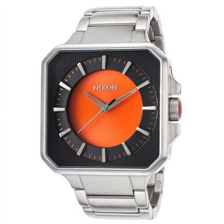 Nixon Men's Black/Orange Platform Watch