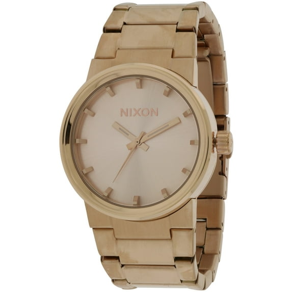 Nixon Men's Cannon A160897 Rose-Gold Stainless-Steel Plated Japanese Quartz Dress Watch