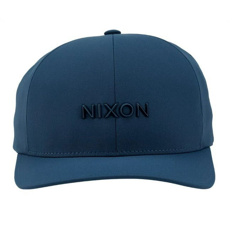 Nixon Men's Delta FF Quick Dry FlexFit Hat Cap (Small/Medium, Horizon Blue)