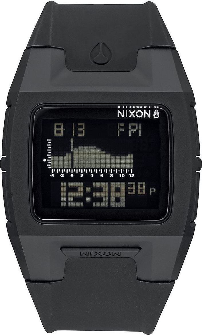 Nixon Men's Lodown Silicone Tide Watch - Black - Walmart.com