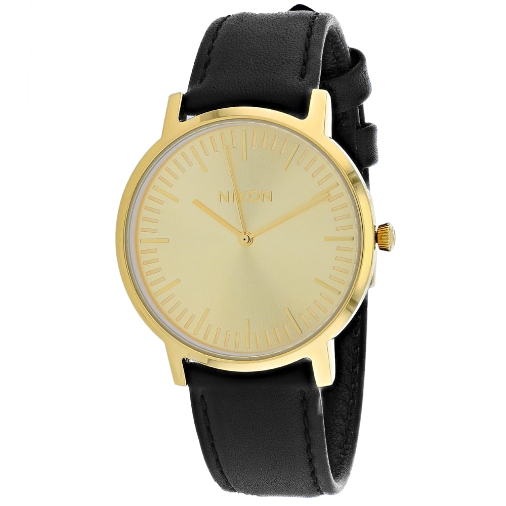 Nixon Perforated Gold Leather Band Watch Nixon Minimized the Small Time Teller Rose Gold Ladies Watch  main image 4