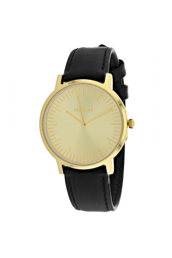 Men's Porter Leather Gold Watch - A1058-510