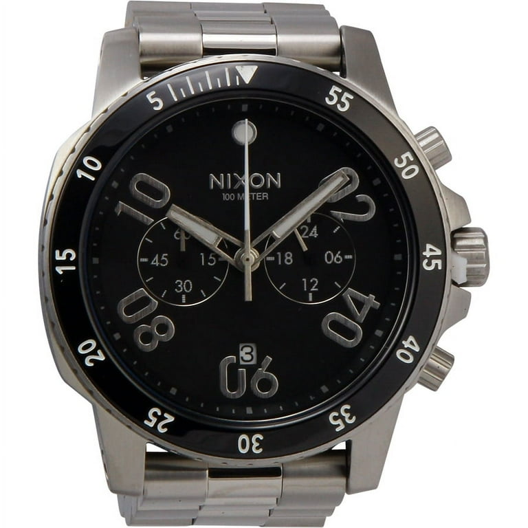 Nixon Men s Ranger Chrono A549000 Black Dial Stainless Steel Watch
