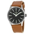 thumbnail image 1 of Nixon Men's Sentry 38 Black Leather Brown Leather Watch A3771037, 1 of 4