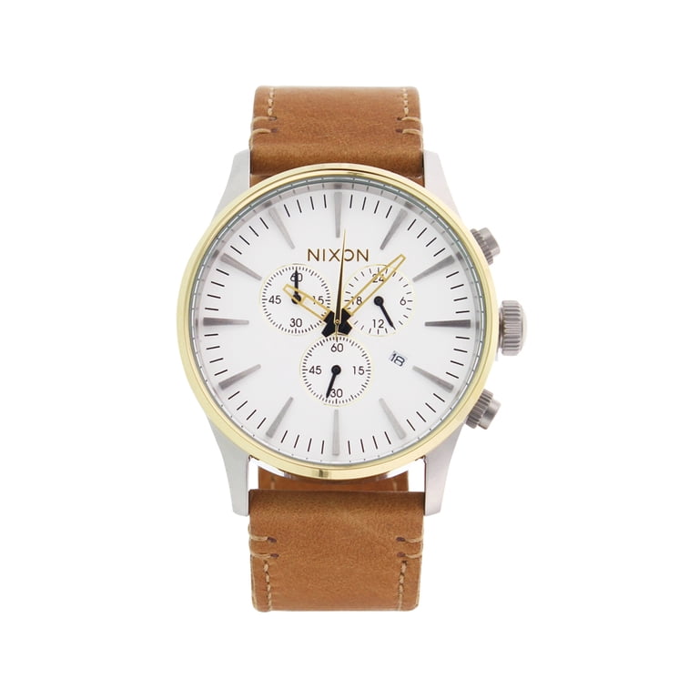 Nixon Men's 'Sentry Chrono Leather' Quartz Stainless Steel Casual