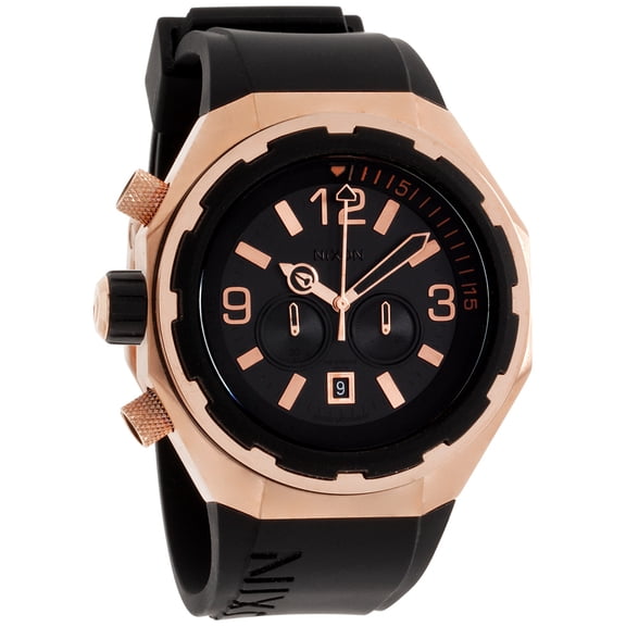 Nixon Men's THE STEELCAT A3131098 Rose Gold / Black Watch
