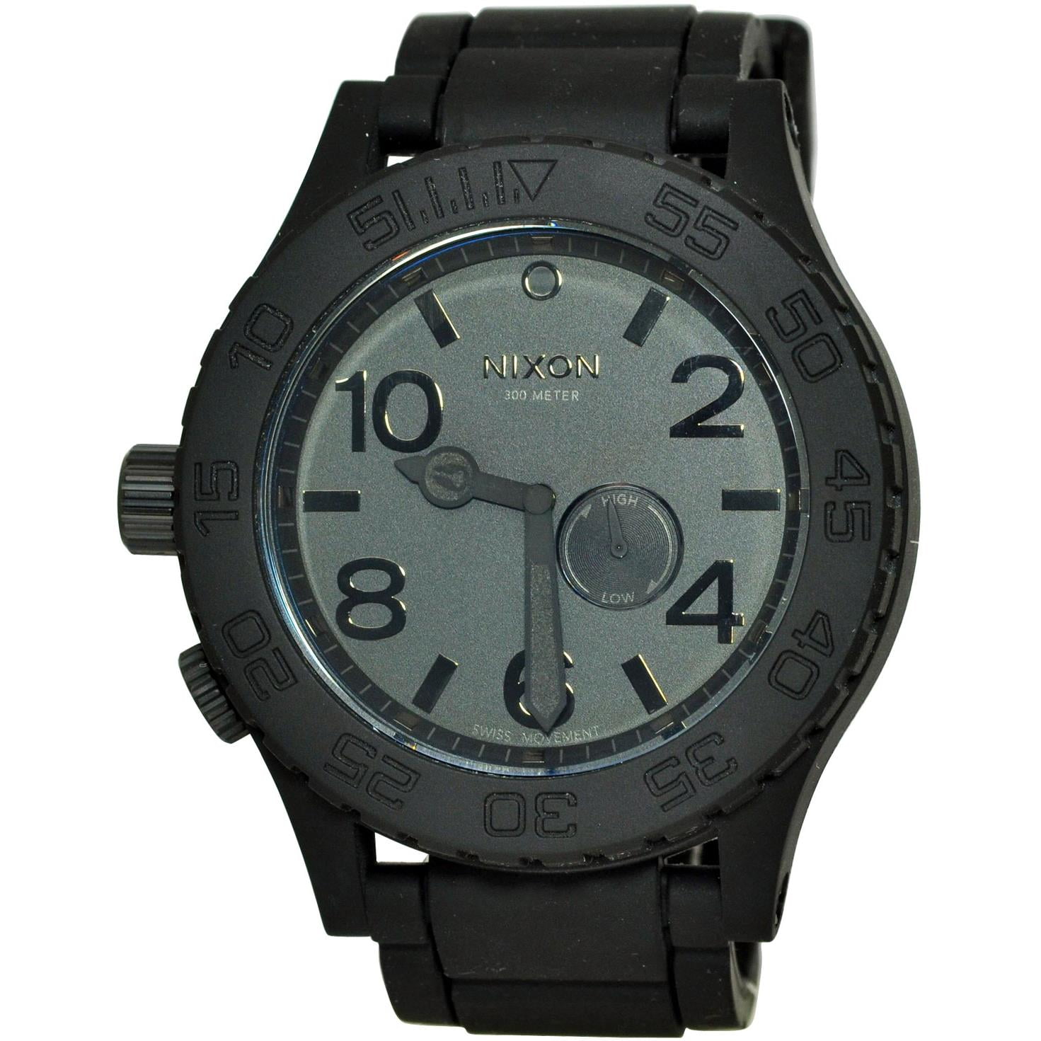 家具 NIXON THE RUBBER 51-30 Nixon Men's Unisex Rubber 51-30 51mm Black Silicone Band Steel