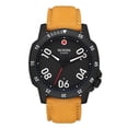 thumbnail image 1 of Nixon, Ranger Leather Watch - All Black/Goldenrod, 1 of 3