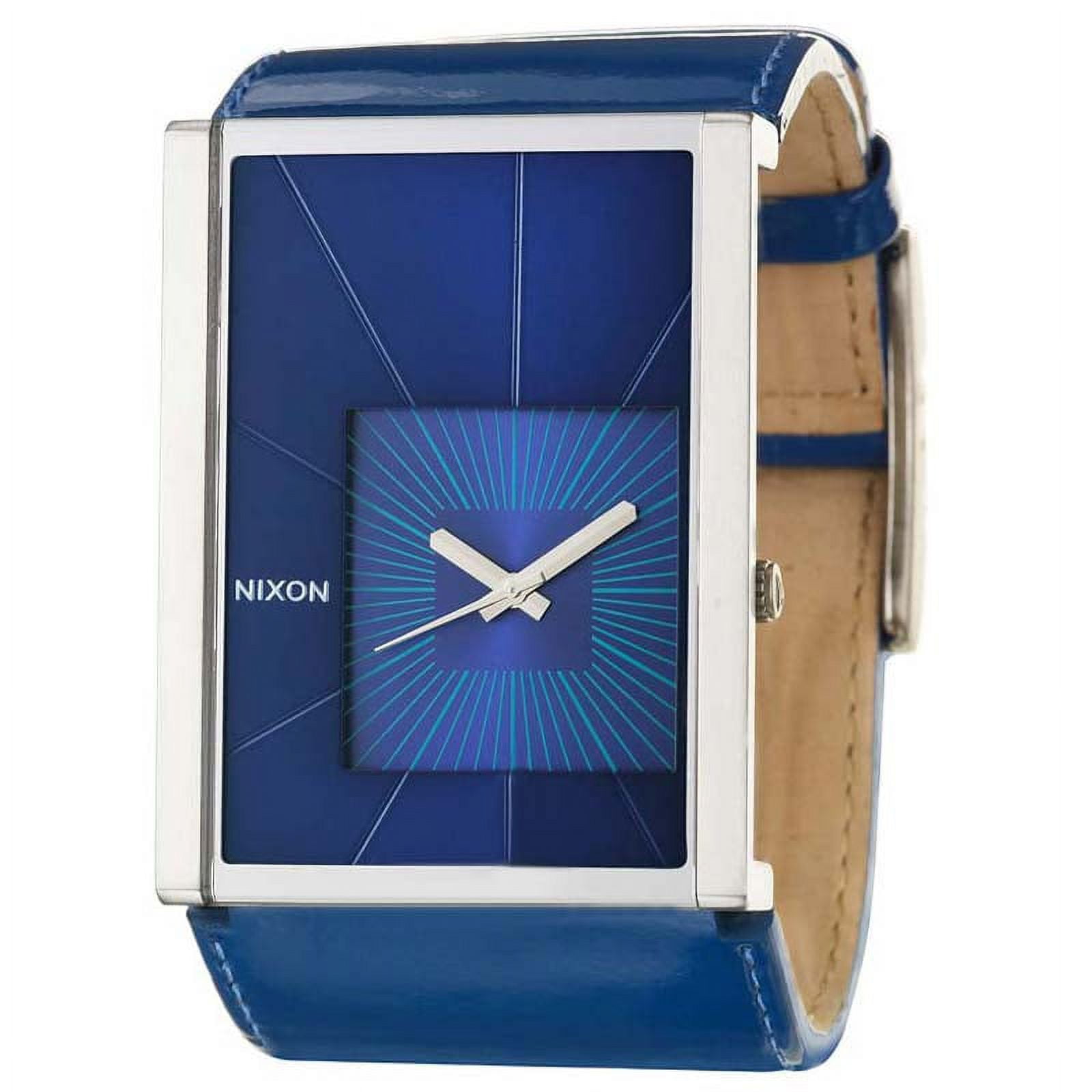 Nixon Women's A025307 Motif Blue Dial Blue Leather Strap
