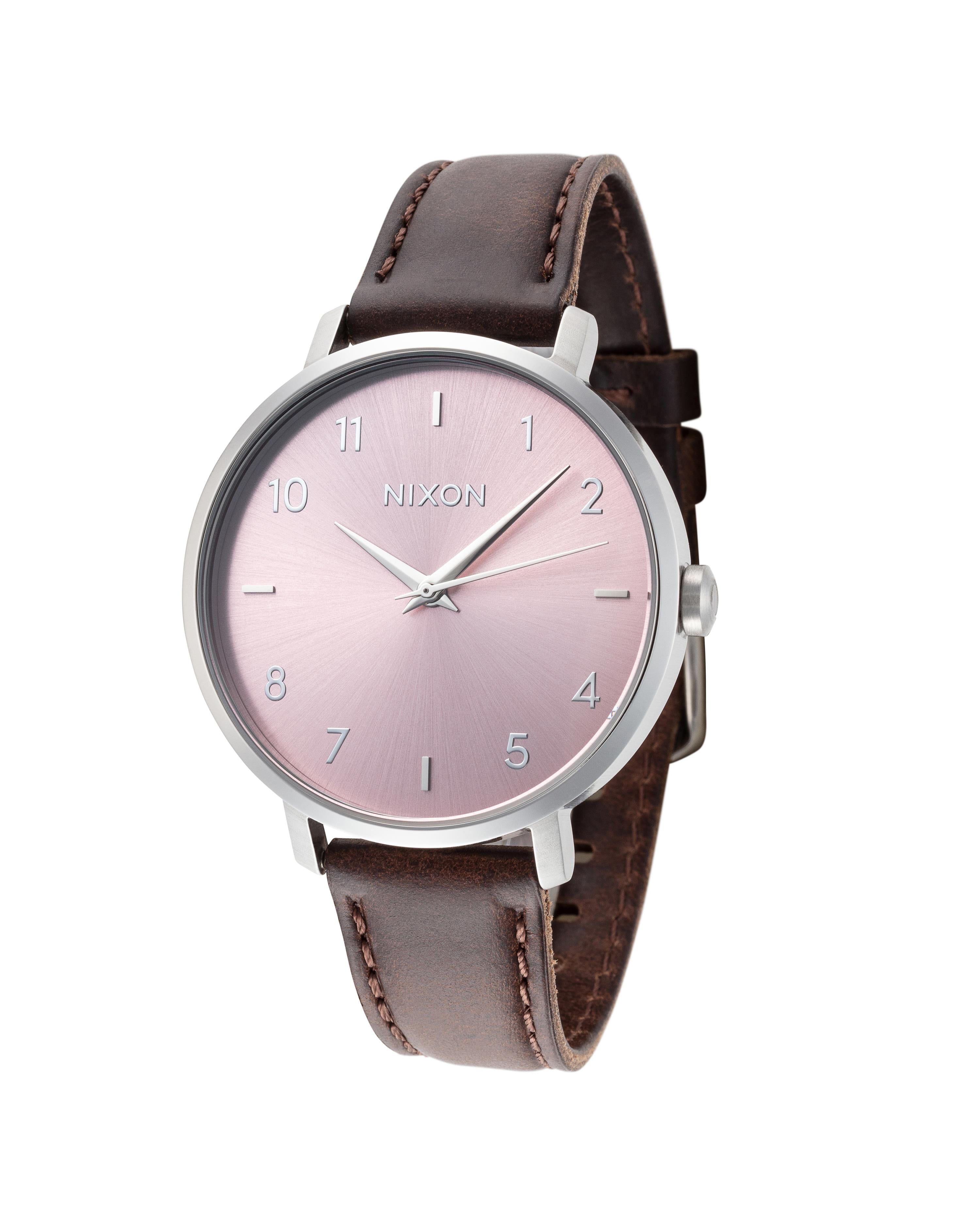 Nixon Women s A1091 2878 Arrow Leather Watch Brown 38mm Stainless Steel