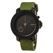 Nixon Womens A3171089 The Raider Black Dial Green Silicone Strap Crystal Accented Watch