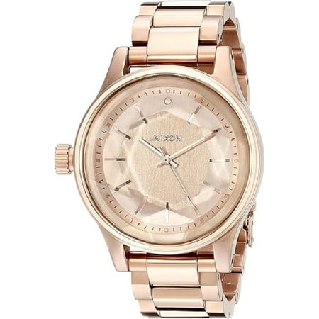 Nixon Women's A409897 Facet 38 Analog Display Japanese Quartz Rose Gold Watch