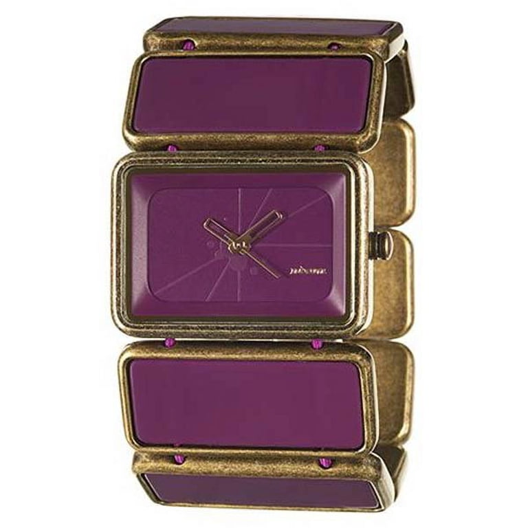 Nixon Vega Watch Women 43mm Purple Large Rectangle Dial Stretch New Battery Nixon watch vega black - Gem main image 3
