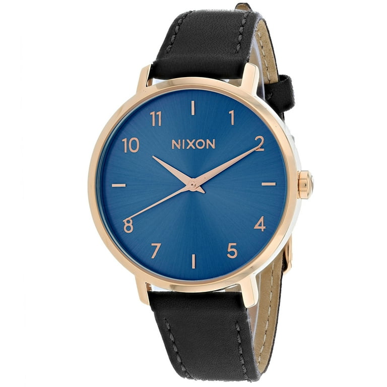 Nixon Women's Arrow Leather Watch Quartz Mineral Crystal A1091