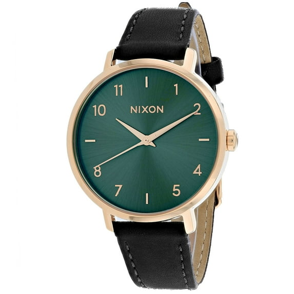 Nixon Women's Arrow Leather Watch Quartz Mineral Crystal A1091-2805