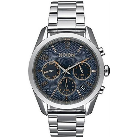 Nixon Women's Bullet Chronograph A9492195 Navy Dial Stainless Steel Watch