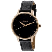 Nixon Womens Kensington Leather A1081098 Black Quartz Fashion Watch