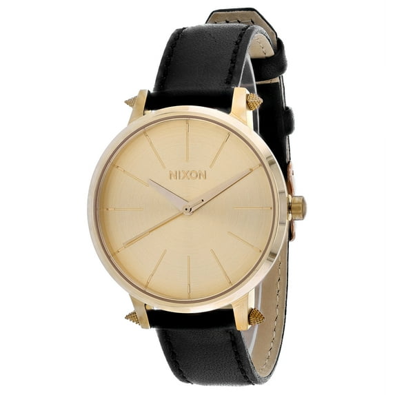 Nixon Women's Kensington Leather Watch Quartz Mineral Crystal A108-3148