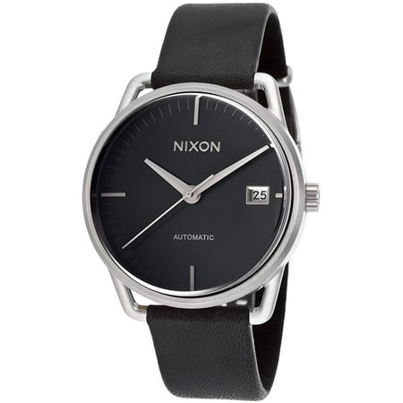 Nixon Women's Mellor Automatic Black Genuine Leather and Dial