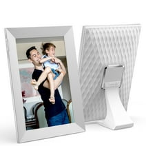 Nixplay 10.1 inch Touch Screen Digital Picture Frame with WiFi (W10K) - White - Share Photos and Videos Instantly via Email or App