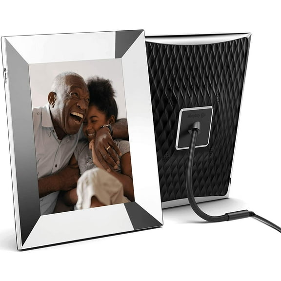 Nixplay - 9.7" LCD Wi-Fi Digital Photo Frame - Silver