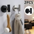 thumbnail image 1 of Niyofa 2 Pack Wall Towel Hooks Coat Hook 304 Stainless Steel Heavy Duty for Cabinet Closet Door Towel Hook Bathroom Bedroom Kitchen Hotel Pool, 1 of 7