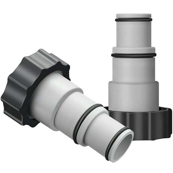 Niyofa 2pcs Replacement Hose Adapter with Collar for Threaded Connection Pumps Plastic Connecting Pump Replace Hose Adapter for Connecting 1.25" and 1.5" Hoses Pool Replacement Parts