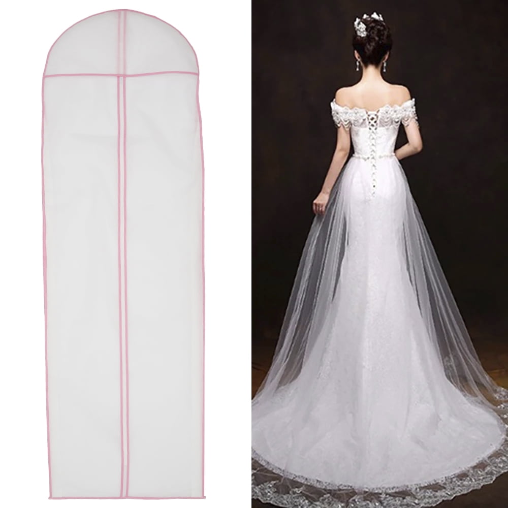 Amazon.com: Evening or Wedding Dress Garment Bag 69x28 with 7 inch Gusset Bridal  Dress Cover Perfect for Storage & Travel Easy Access with 3 Zip Pockets for  Accessories including a Shoe Bag :