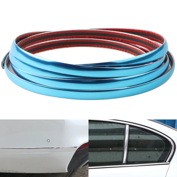 Niyofa Chrome Styling Moulding Trim Strip Auto Body Chrome Molding Strip Heat Resistant Car Door Protector Strip Waterproof Dust Proof Car Window Bumper for Car Protection Door Edge Guard