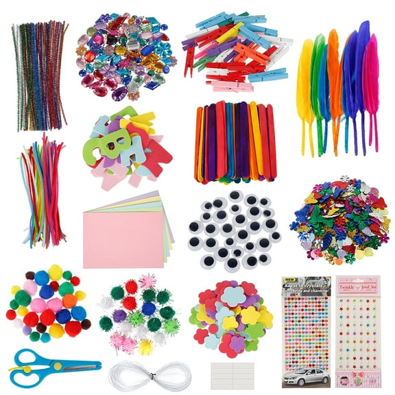 Niyofa DIY Art Craft Sets Craft Supplies Kits for Kids Toddlers Children Craft Set Creative Craft Supplies for School Projects DIY Activities Crafts and Party Supplies (Colorful)