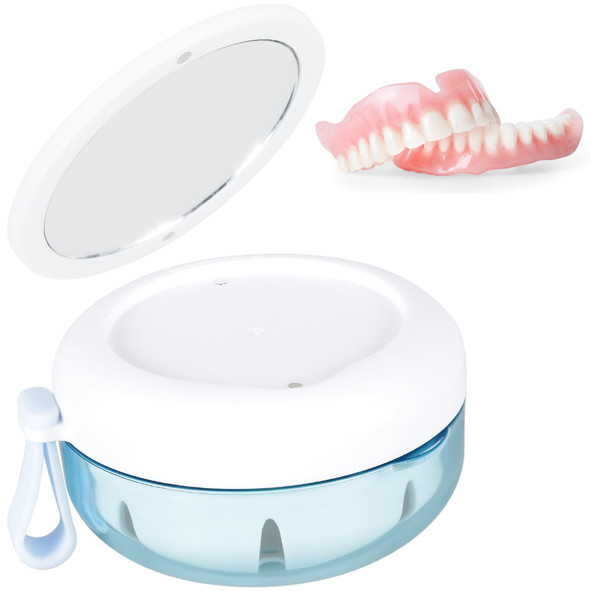 Niyofa Denture Bath Case Denture Box Reusable Portable Denture Holder ...