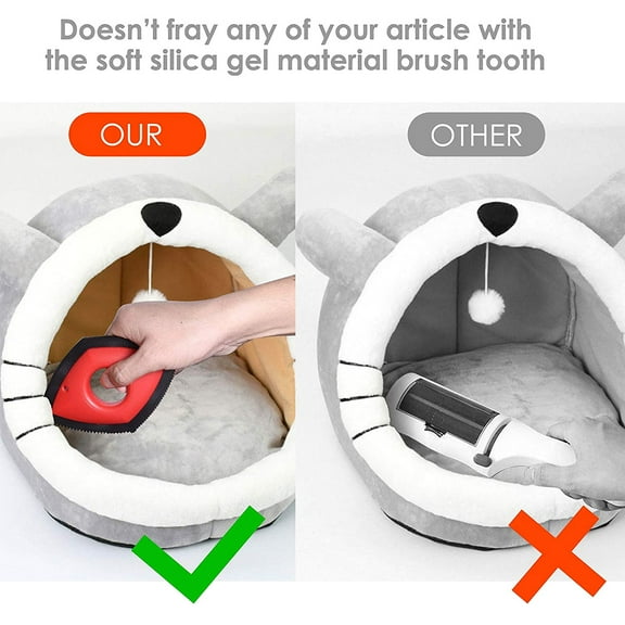 Niyofa Mini Pet Hair Remover Pet Hair Detailer with 4 Cleaning Modes for Couch Car Detailing Professional Dog Cat Hair Remover Brush Fur Removal Brush for Home Fabric Furniture Carpet