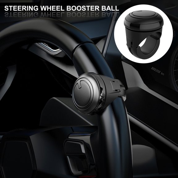Niyofa Steering Wheel Spinner Knob Universal Steering Wheel Booster Spinner Knob 360° Rotation Car Turning Steering Wheel Power Handle Ball Shaped for Cars Trucks SUVs Black