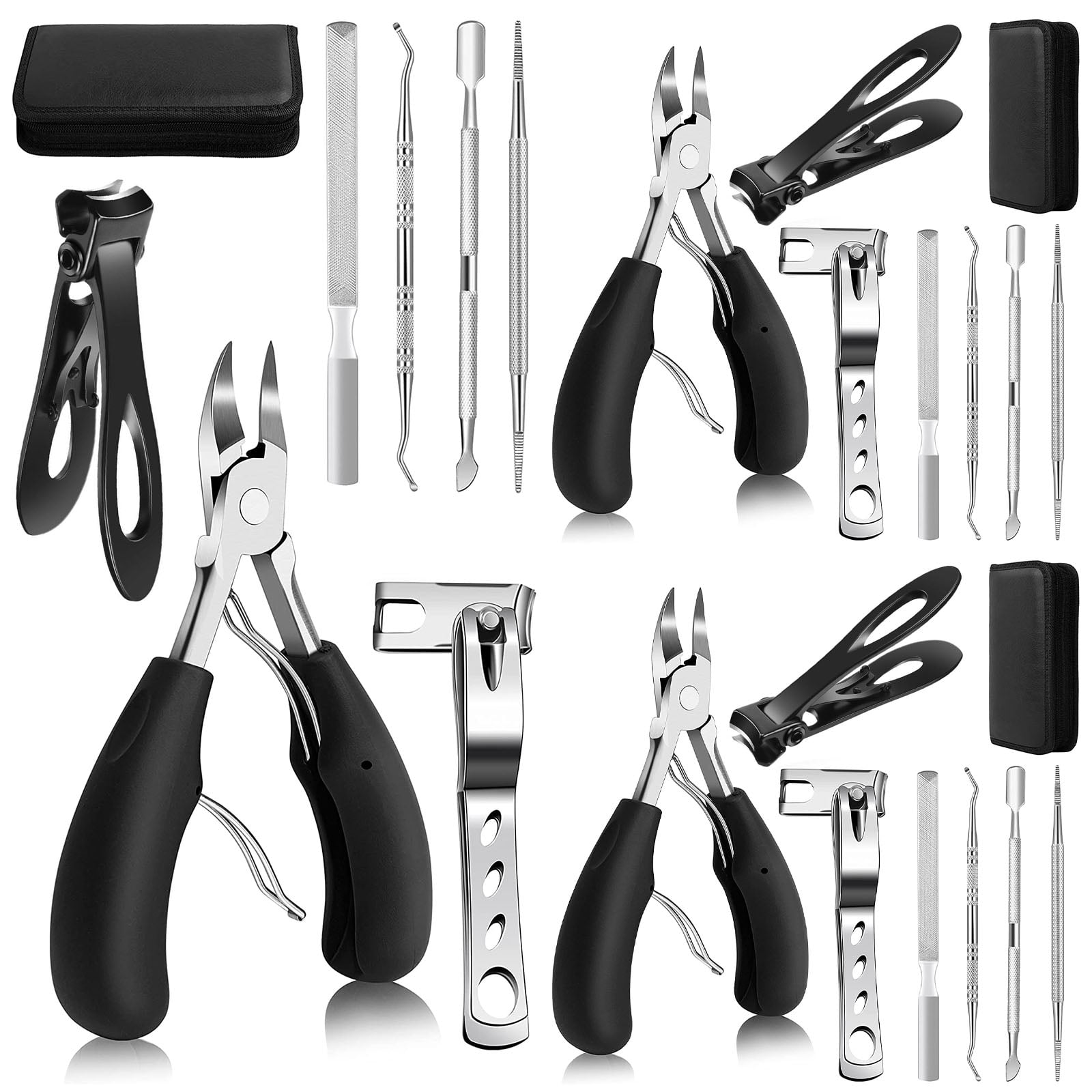 Ingrown Toenail Clippers Kit Stainless Steel Ingrown Toenail Removal Kit Professional Toenail Clippers Set for Ingrown and Thick Nail Toe Nail Cutter for Adults and Seniors