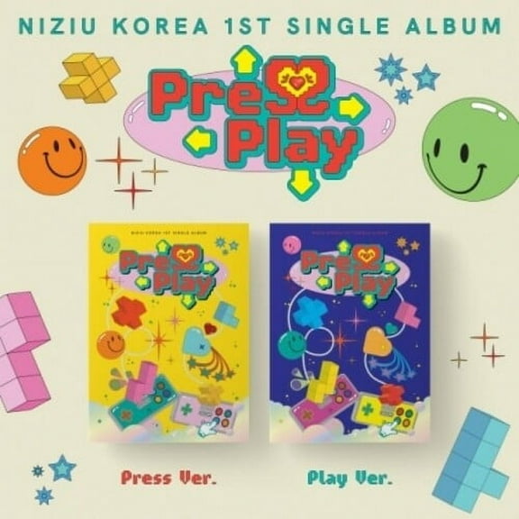 Niziu - Press Play - Random Cover - incl. 88pg Photobook, 2 Photocards, Photo Frame, Postcard + Sticker - Music & Performance - CD