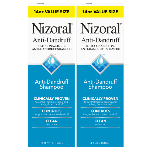 Nizoral Anti-Dandruff Shampoo with 1% Ketoconazole, Fresh Scent, 14 Fl Oz (Pack of 2)