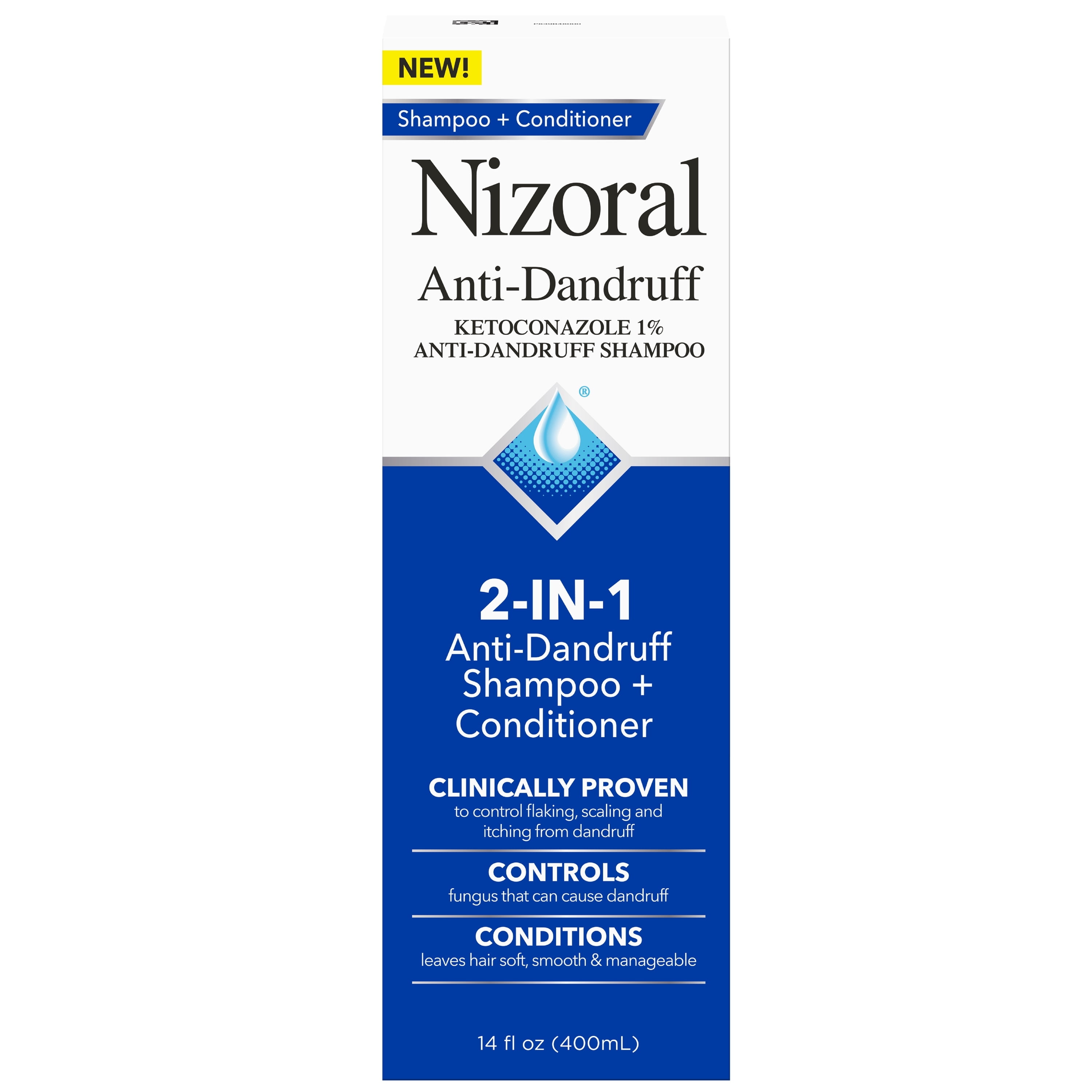 Nizoral 2-in-1 Anti-Dandruff Shampoo & Conditioner with 1% Ketoconazole, 14 fl oz
