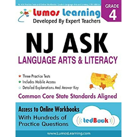 Pre-Owned Nj Ask Practice Tests and Online Workbooks : Grade 4 Language Arts Literacy, Fifth Edition 9781940484013 /