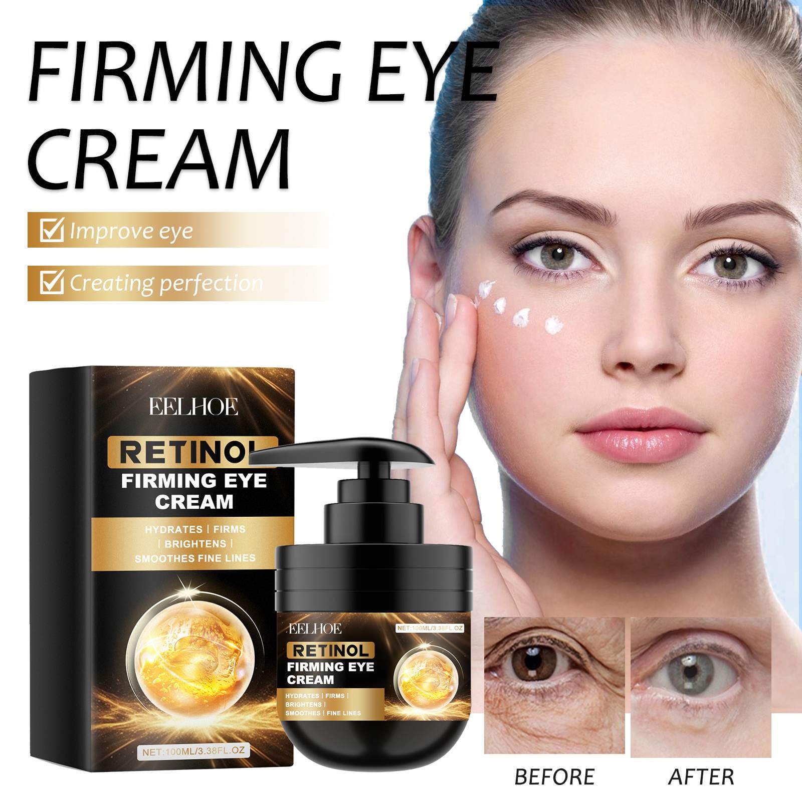 Njagoc Firming Eye Cream Retinol Moisturizing Eye Cream Deeply