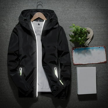 Njagoc2 Lightweight Bomber Jackets for Men Full Zip Lightweight Jackets Long Sleeve Windproof Outdoor Jackets