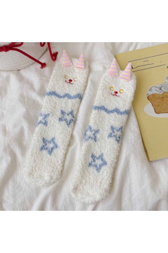 1PCS·Women's Cartoon Animal Print Ankle Sock Set - Cute Soft Loungewear & Everyday Wear