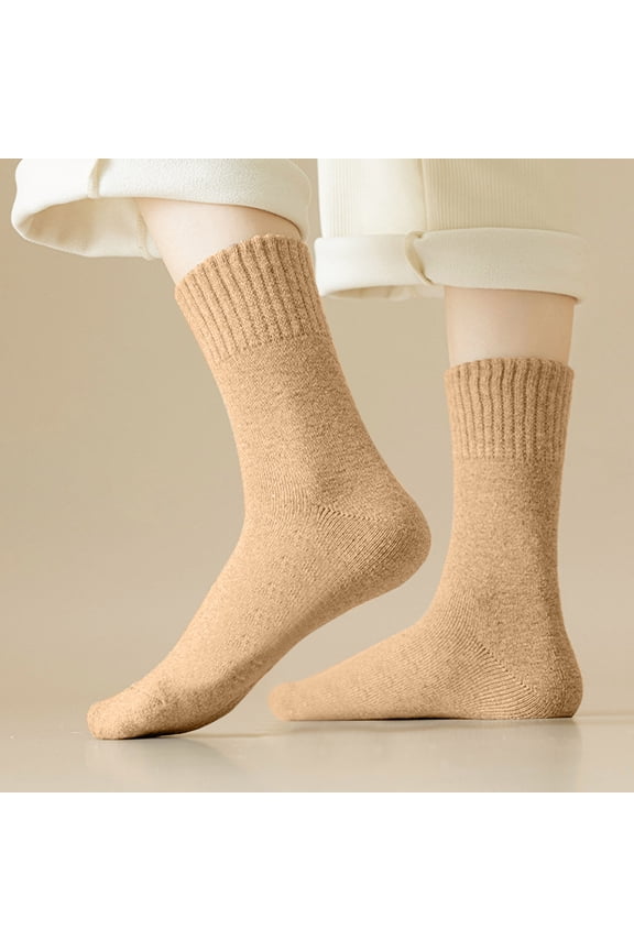 1PCS·Women's Solid Color Business Crew Sock Set - Durable Breathable Office & Everyday Wear