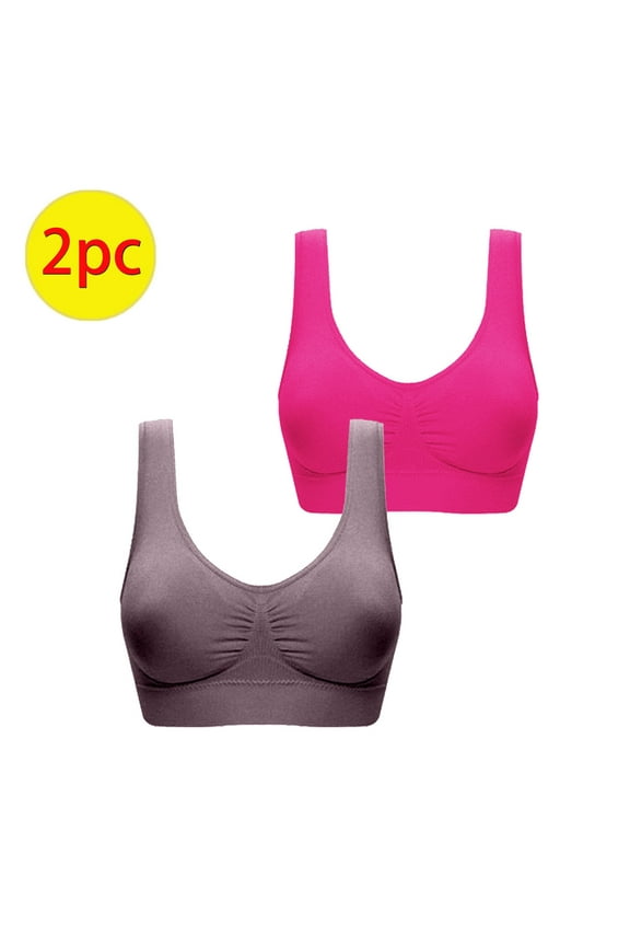 2 Pack Post Surgery Bras for Women Front Closure Wireless Large Size Recovery & Sleep Bra